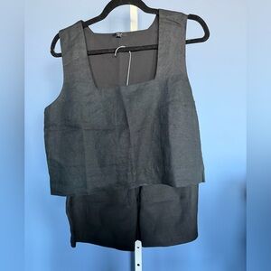 Rails Black Minimal Tank & Shorts Set